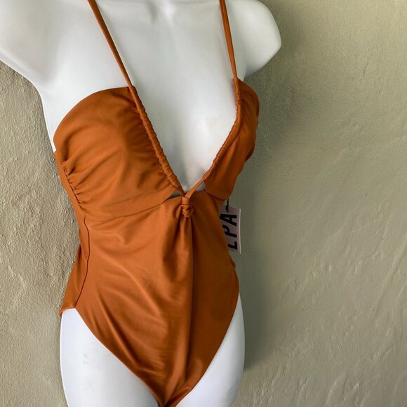 LPA REVOLVE RUST COLOR ONE PIECE SWIMSUIT NWT - Picture 4 of 7